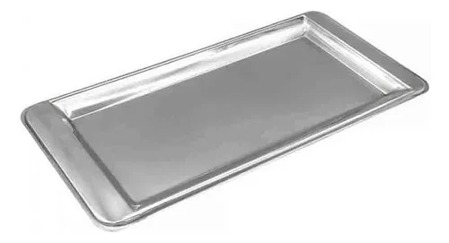 Bandeja Retangular em Aço 30x60x10cm